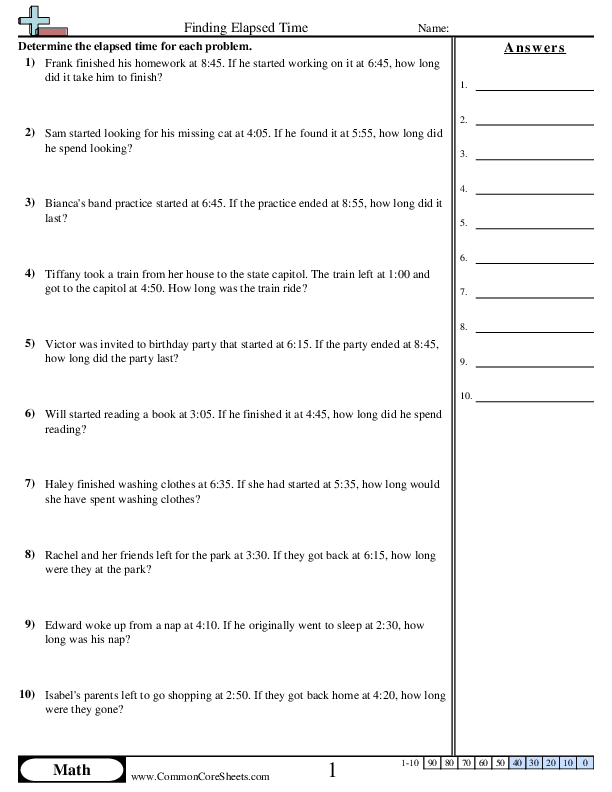 Time Worksheets - Word - Multiples of 5 worksheet